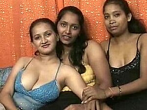 Four indian lesbians having relaxation